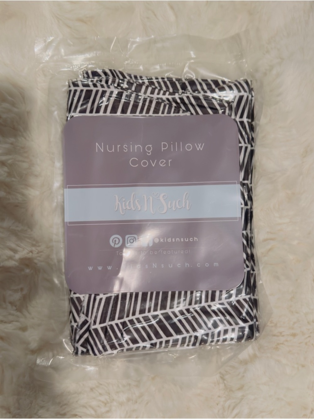 Black & White Geometric Nursing Pillow Cover